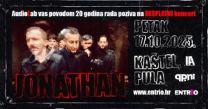 Jonathan – veliki besplatni koncert povodom 20 godina AudioLaba